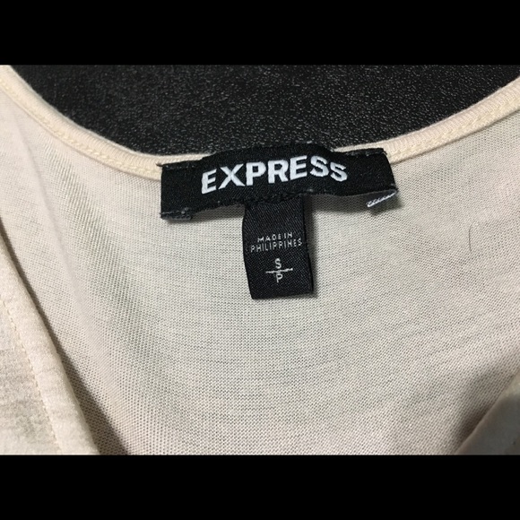 EXPRESS Stylish Tank V-Neck Zipper Pleated Back - Picture 4 of 9